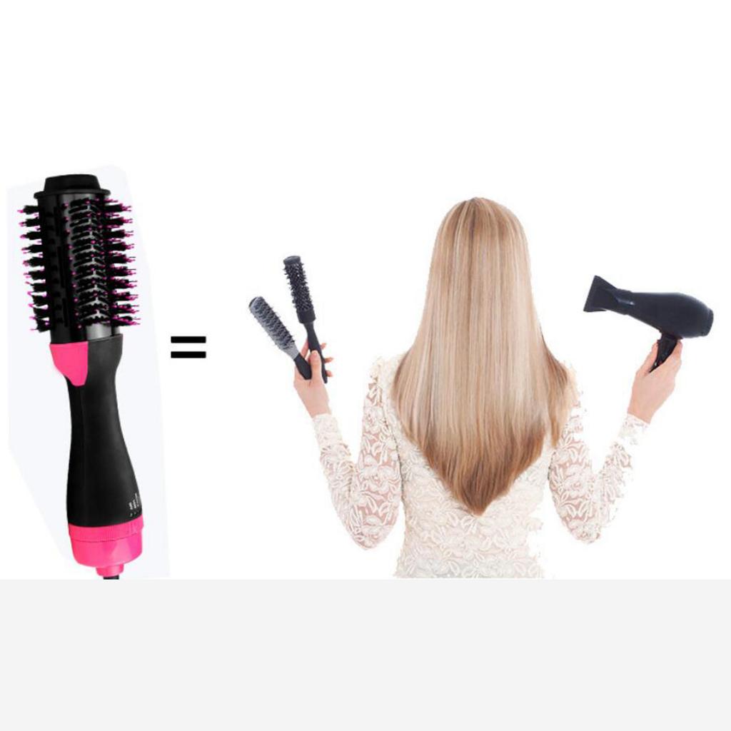 3 In1 One-Step Hair  Hot Air Straightening Blow Roller US plug