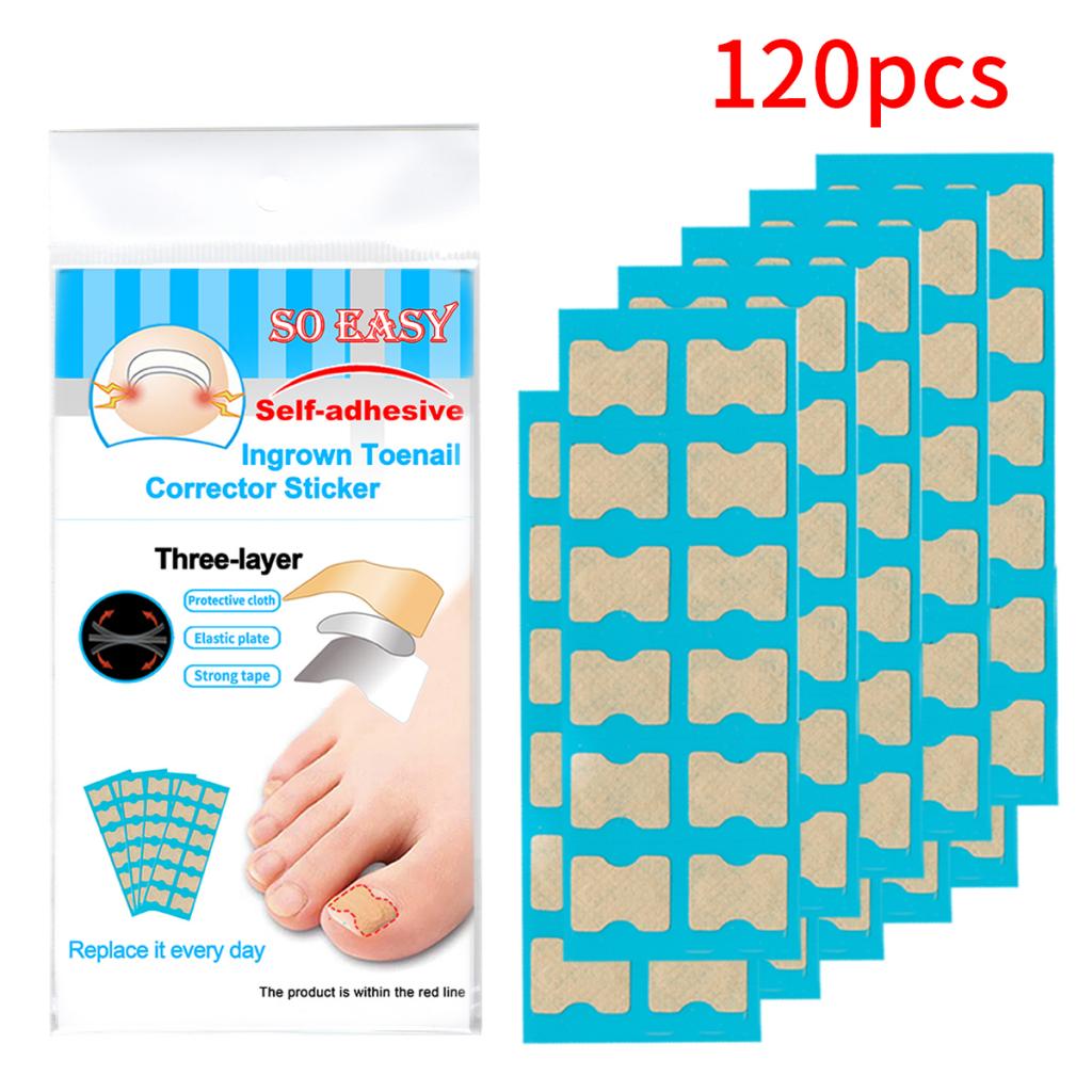 1 Set Ingrown Toenail Corrector Stickers Toe Nail Treatment Patch 120 Sheets