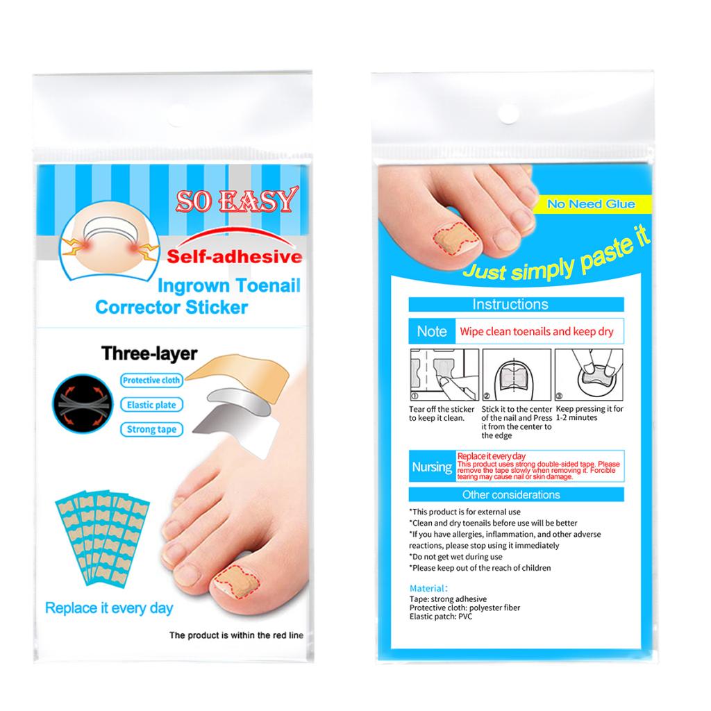 1 Set Ingrown Toenail Corrector Stickers Toe Nail Treatment Patch 120 Sheets