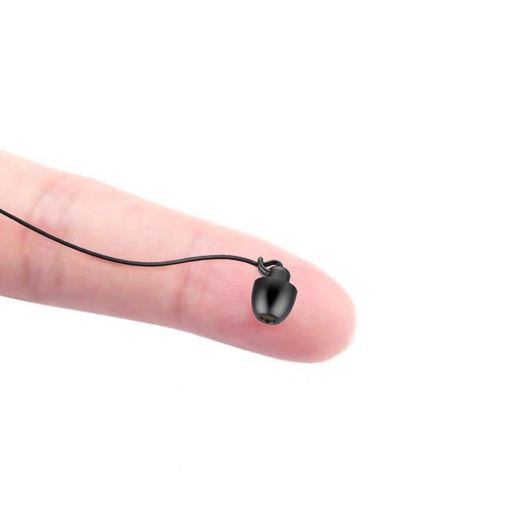 3.5mm Sleep Earplugs Earphone  black with Volume Control Mic