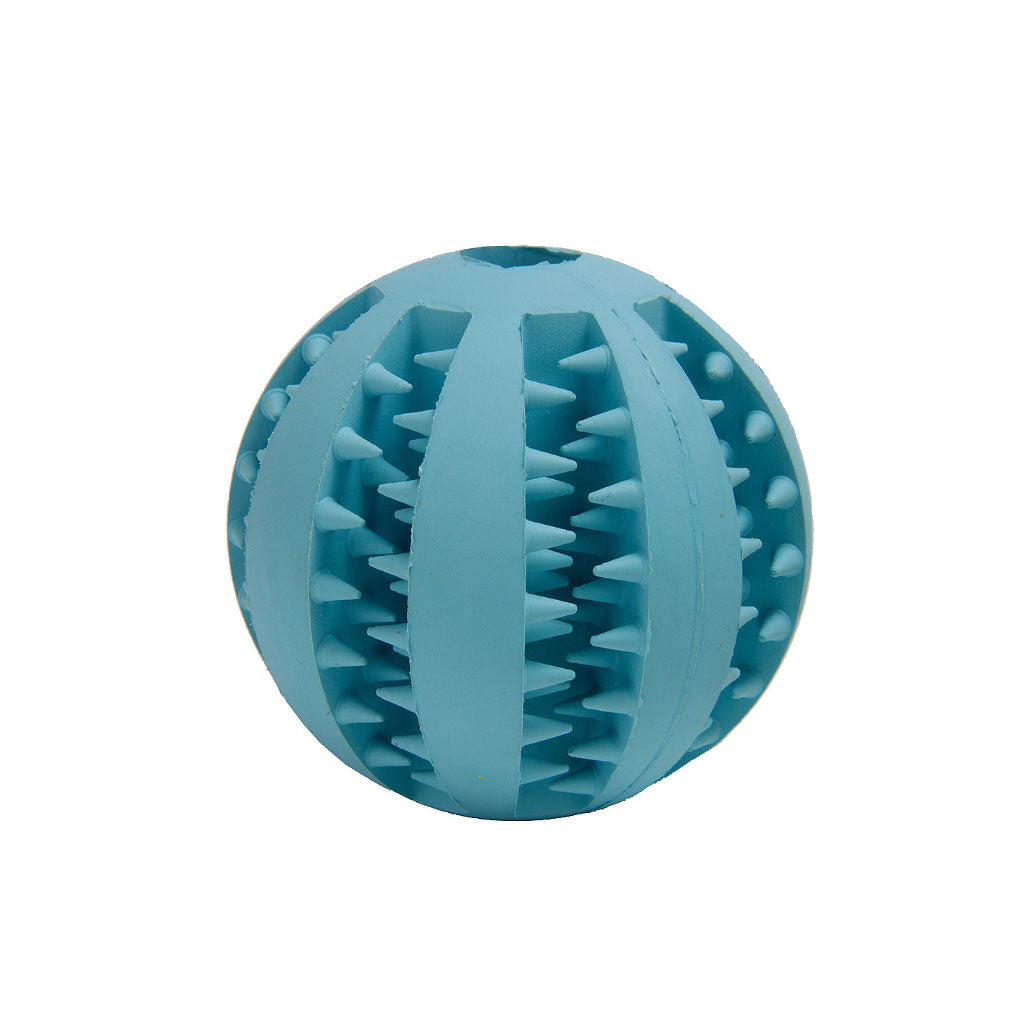 Toothed Design Pet Dog Chewing Toy Interactive Training Ball Blue_7cm