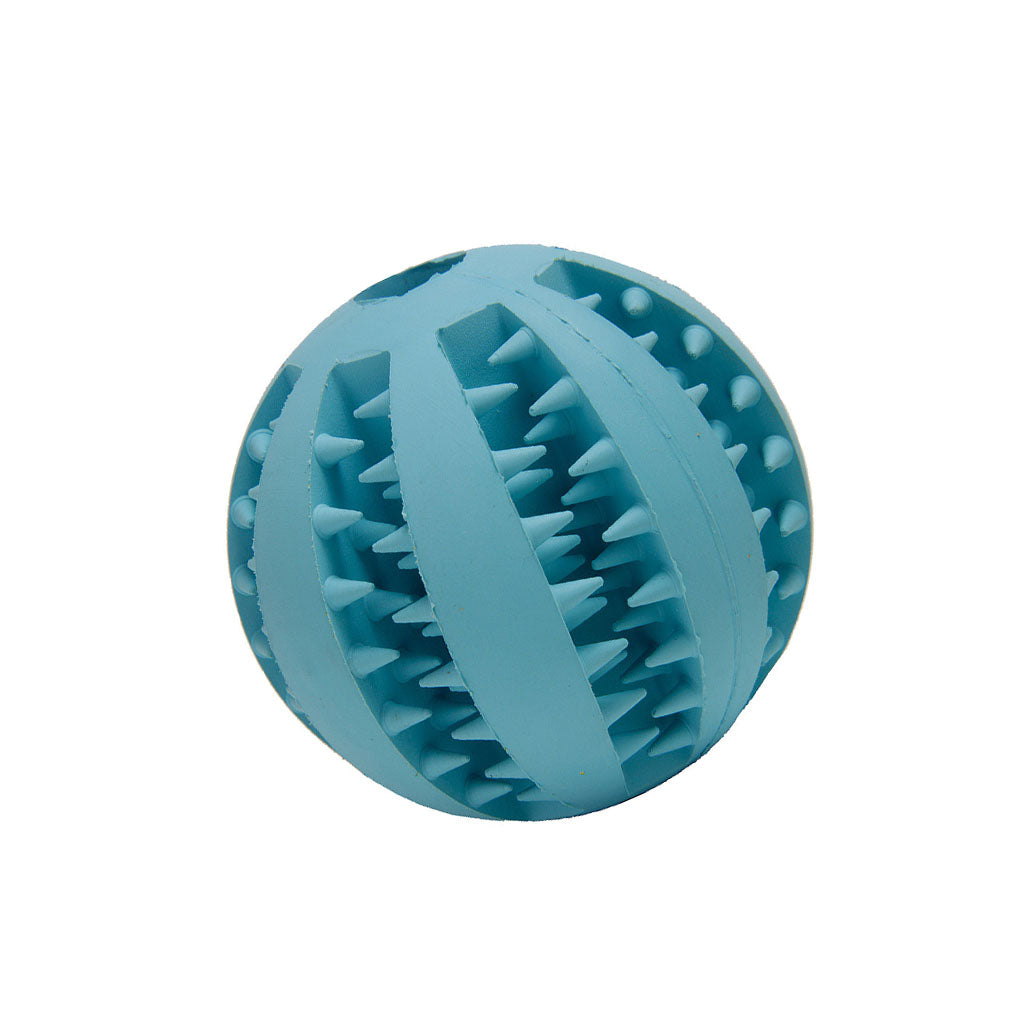 Toothed Design Pet Dog Chewing Toy Interactive Training Ball Blue_7cm