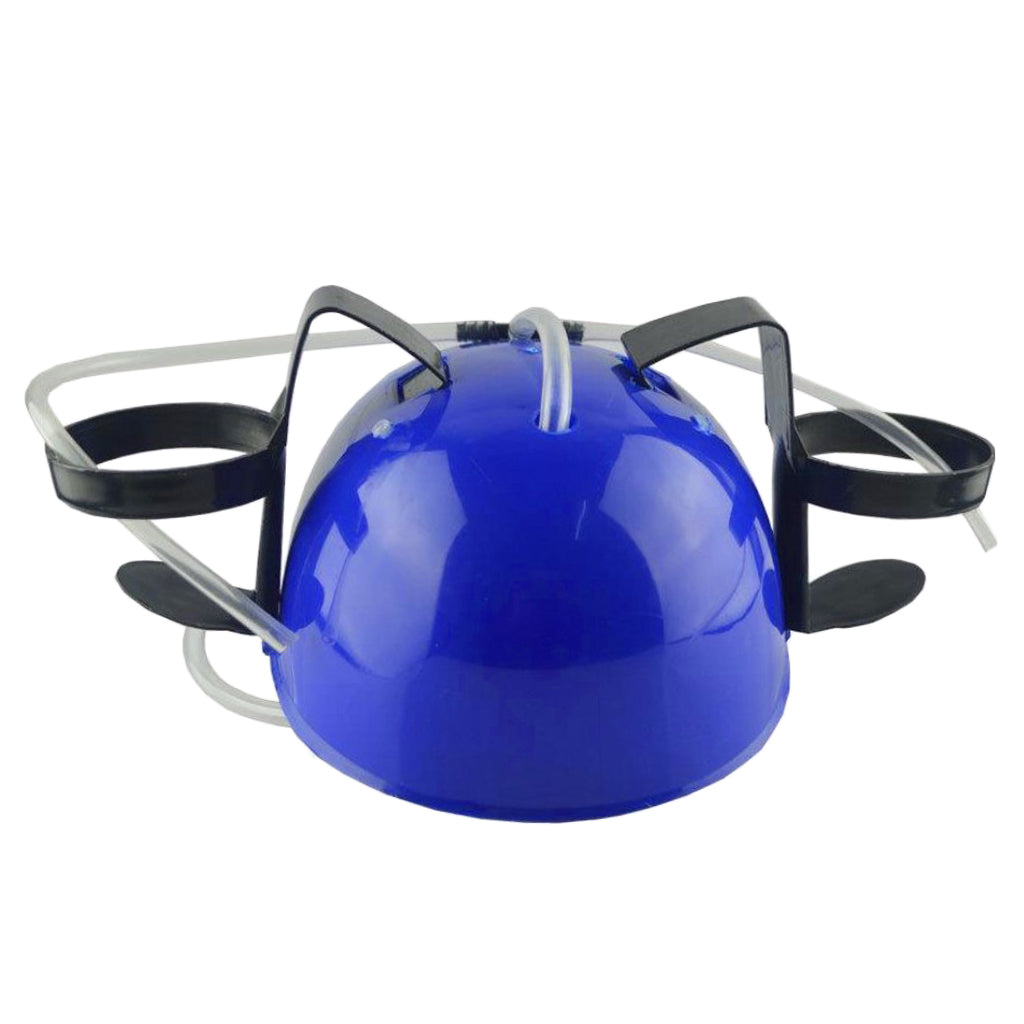 Novelty Drinking Helmet Beer Hat Drink Holder Soda Party Stag Do Game Blue