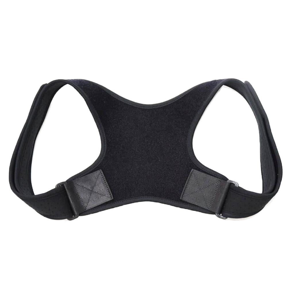 Adjustable Posture Corrector Back Shoulder Support Correct Brace M (Black)