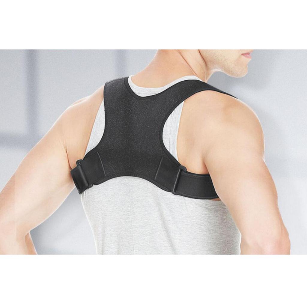 Adjustable Posture Corrector Back Shoulder Support Correct Brace M (Black)