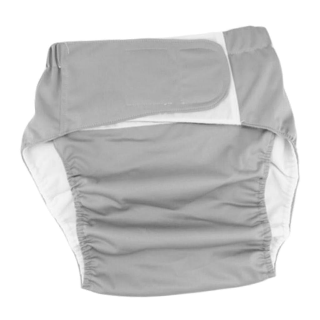 Adult Cloth Diaper Nappy Washable for Disability Incontinence  M Gray