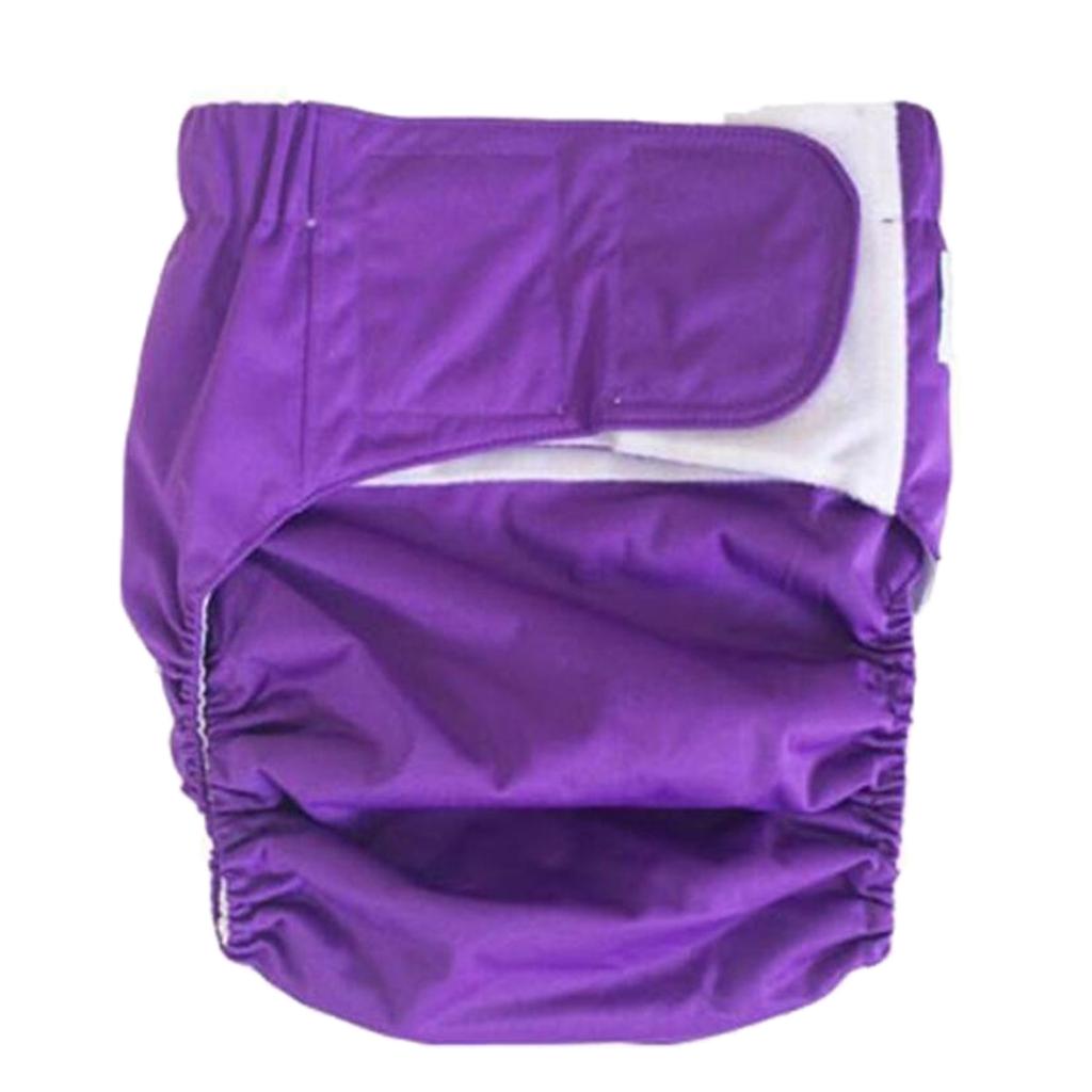 Adult Cloth Diaper Nappy Washable for Disability Incontinence  XL 04 Purple