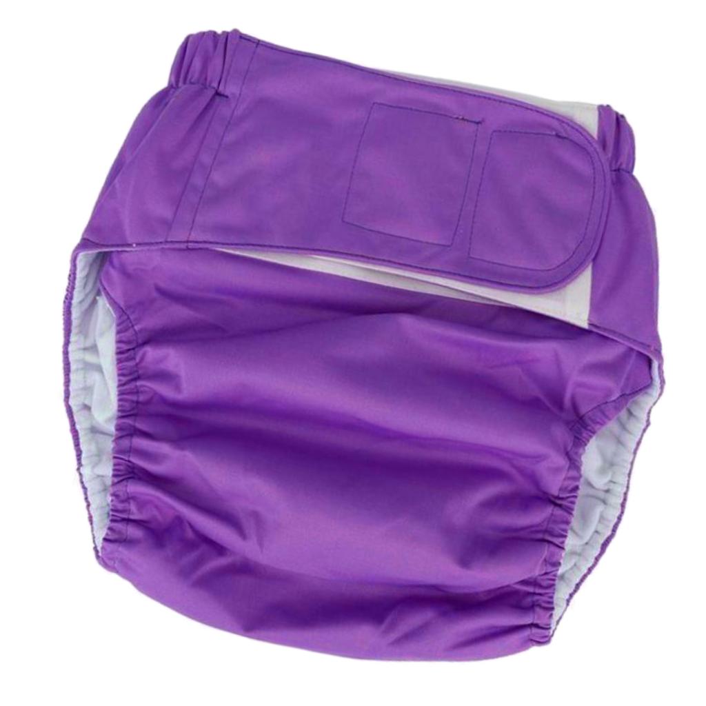 Adult Cloth Diaper Nappy Washable for Disability Incontinence  XL 04 Purple