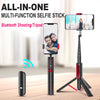 Load image into Gallery viewer, Extendable Selfie Stick Tripod Remote Bluetooth Shutter A-White