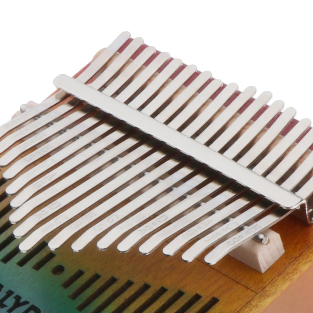 17 Keys Kalimba Mahogany Thumb Piano Mbira Keyboard Instrument Rainbow