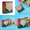 17 Keys Kalimba Mahogany Thumb Piano Mbira Keyboard Instrument Rainbow