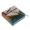 17 Keys Kalimba Mahogany Thumb Piano Mbira Keyboard Instrument Rainbow