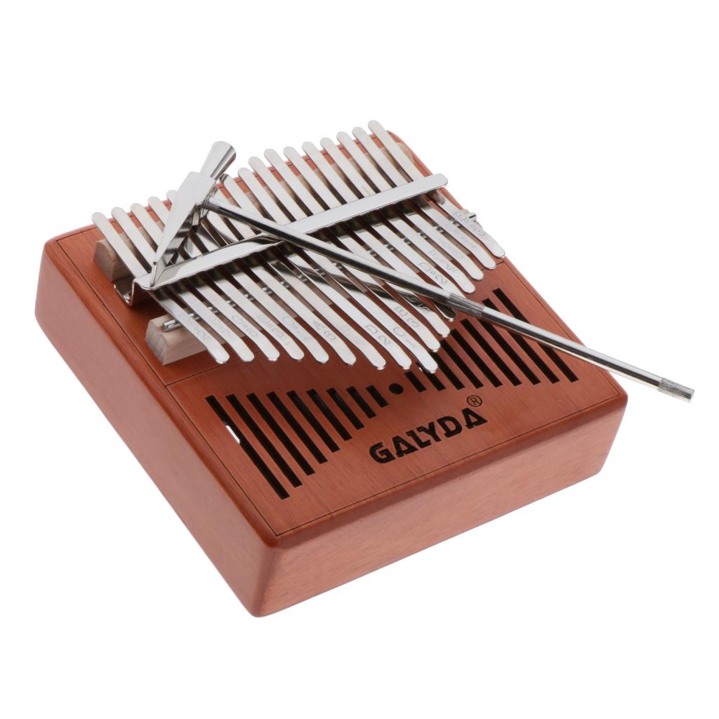 17 Keys Kalimba Mahogany Thumb Piano Mbira Keyboard Instrument Burlywood