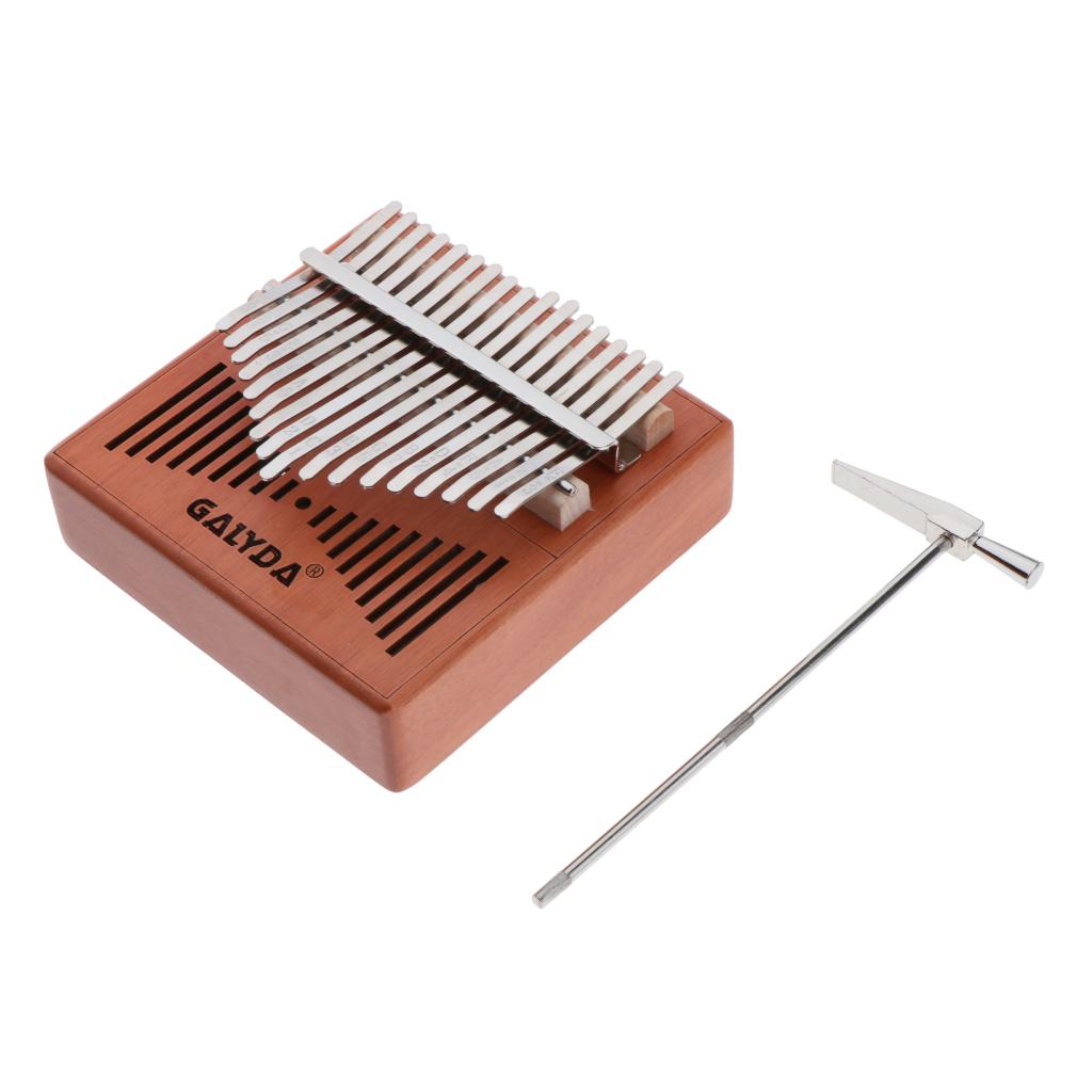 17 Keys Kalimba Mahogany Thumb Piano Mbira Keyboard Instrument Burlywood