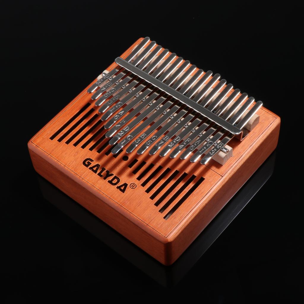 17 Keys Kalimba Mahogany Thumb Piano Mbira Keyboard Instrument Burlywood