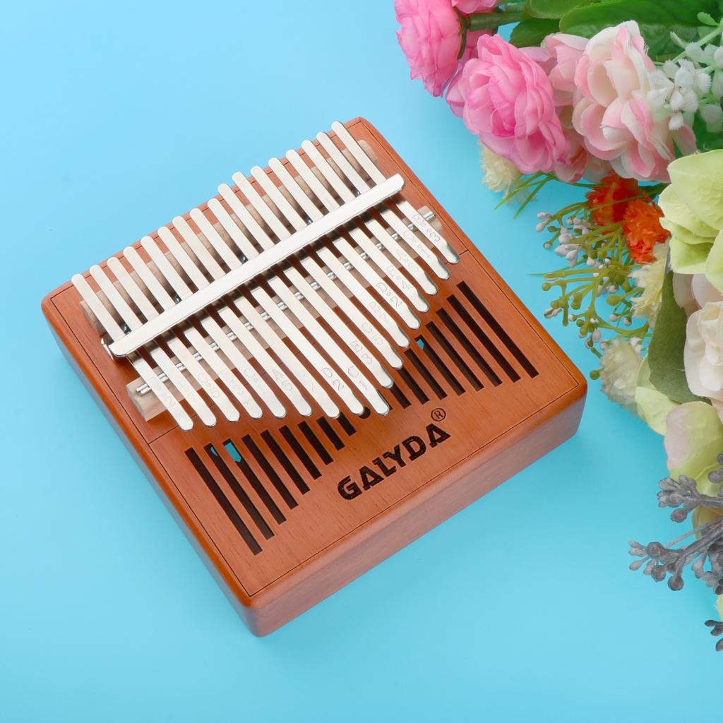 17 Keys Kalimba Mahogany Thumb Piano Mbira Keyboard Instrument Burlywood