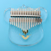 Kalimba 17 Key Thumb Piano Acrylic Clear Mbira Gift with Bag Tuner Hammer