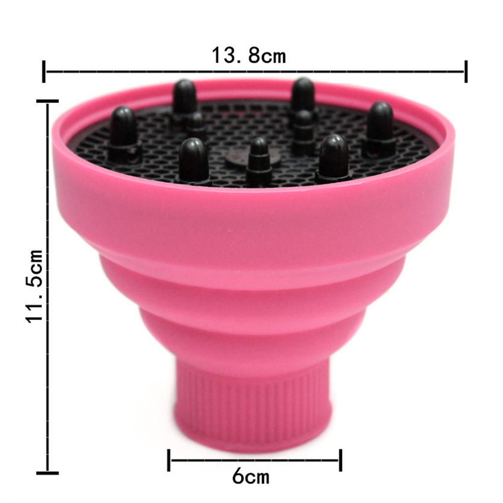 1pc Blower Hairdressing Salon Curly Hair Dryer Folding Diffuser Cover Pink