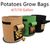 Balcony Garden Potato Vegetable Planter Grow Bags 25x30cm_Light Brown