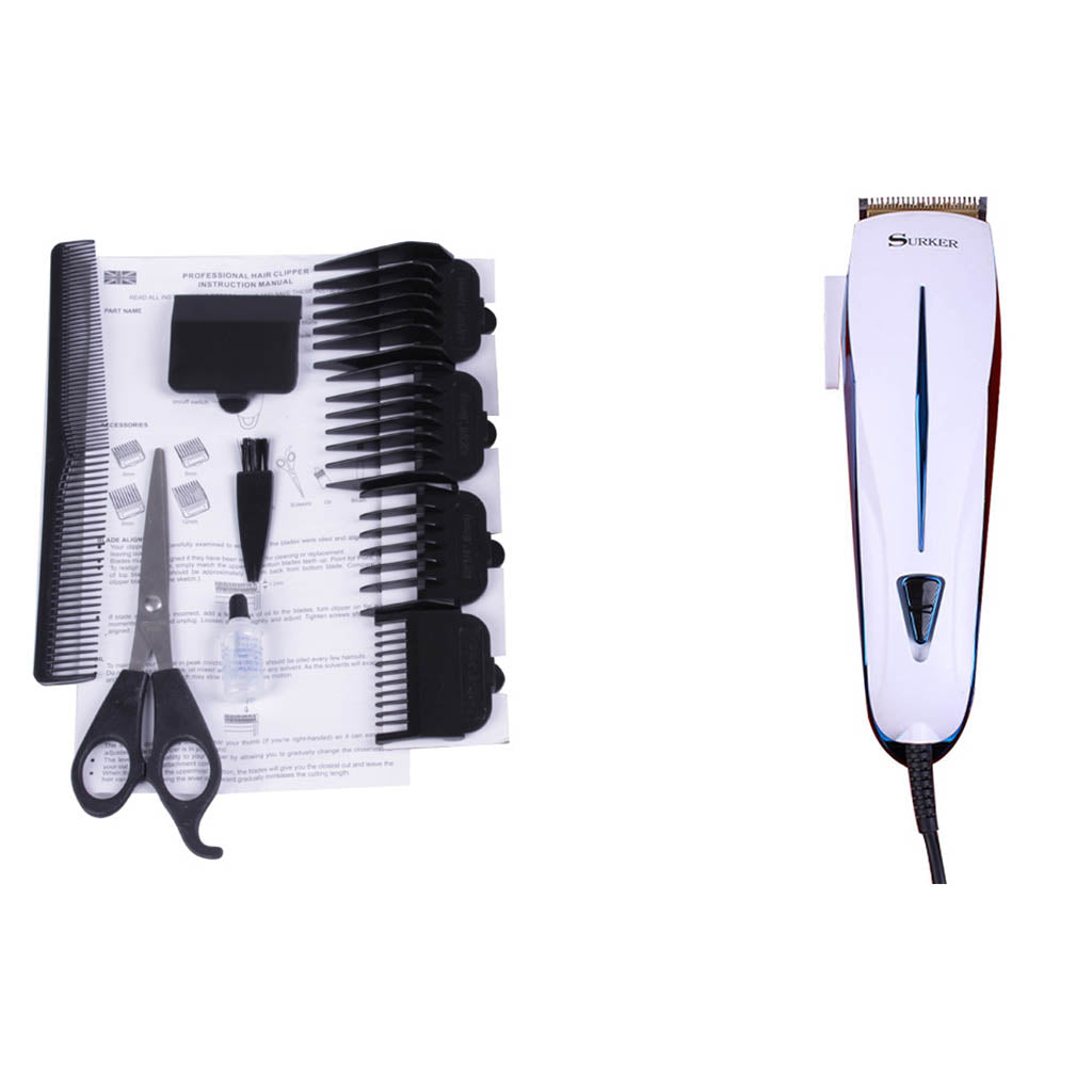 Electric Hair Trimmer Kit for Men with 4 Length Setting White