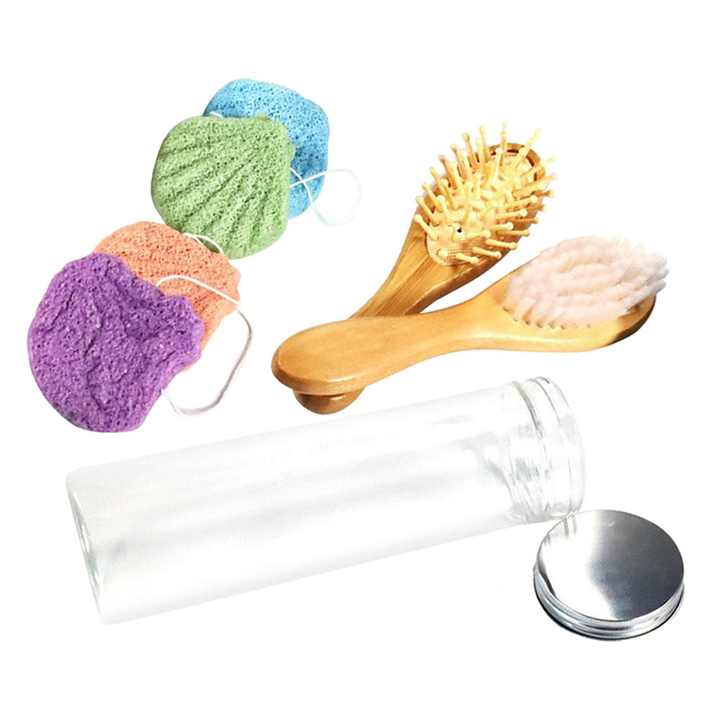 Konjac Face Sponge Brush Massage Puffs Cleaning Set Biodegradable