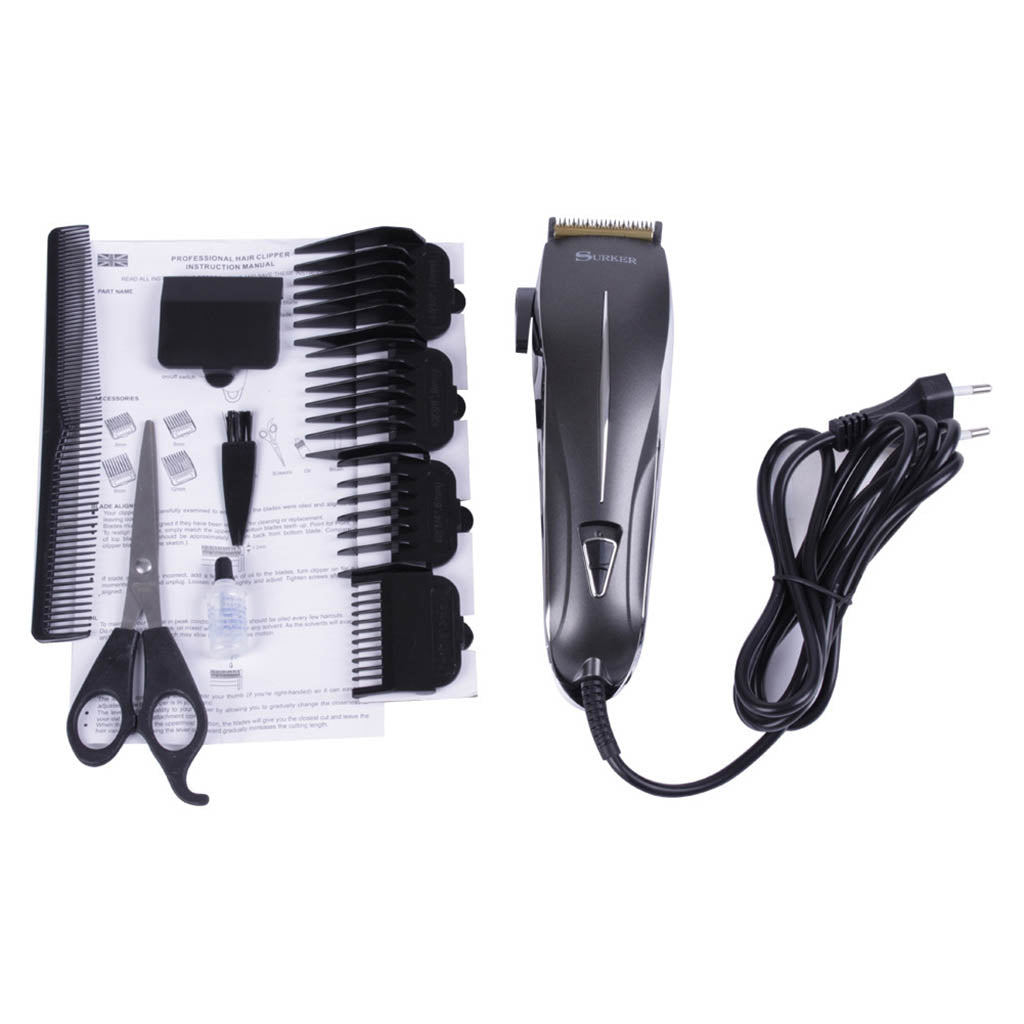 Electric Hair Trimmer Kit for Men with 4 Length Setting Black