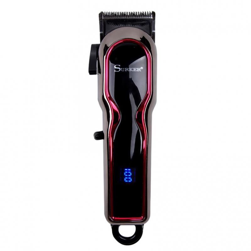 Self-Haircut Kit Cordless Hair Clippers LCD Digital Display Red