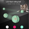 Smart Interactive Cat Ball Cat Exercise Chaser Toy Built-in LED Light White