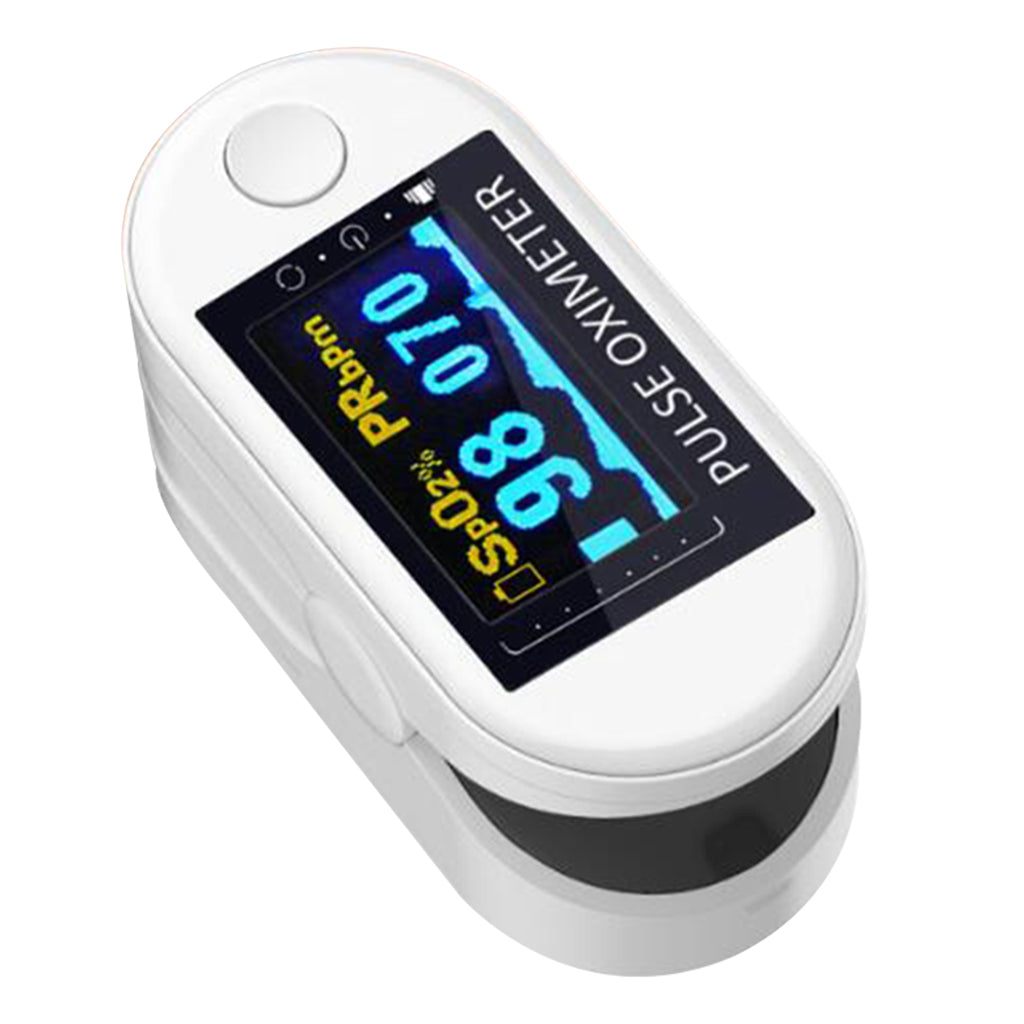 Fingertip Pulse Oximeter Blood Oxygen Sensor SpO2 Monitor Heart Rate White