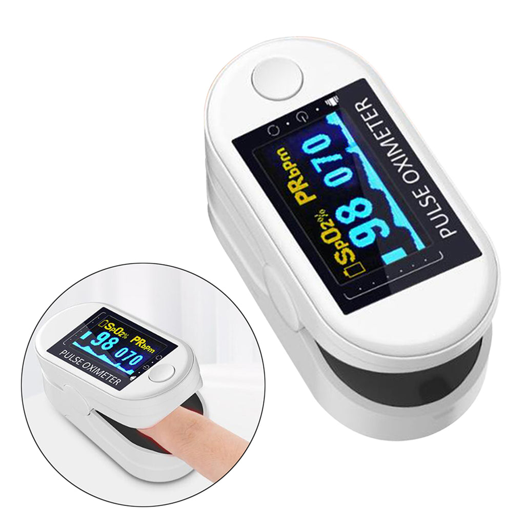 Fingertip Pulse Oximeter Blood Oxygen Sensor SpO2 Monitor Heart Rate White