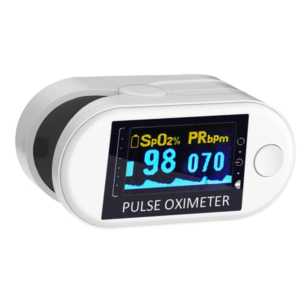 Fingertip Pulse Oximeter Blood Oxygen Sensor SpO2 Monitor Heart Rate White