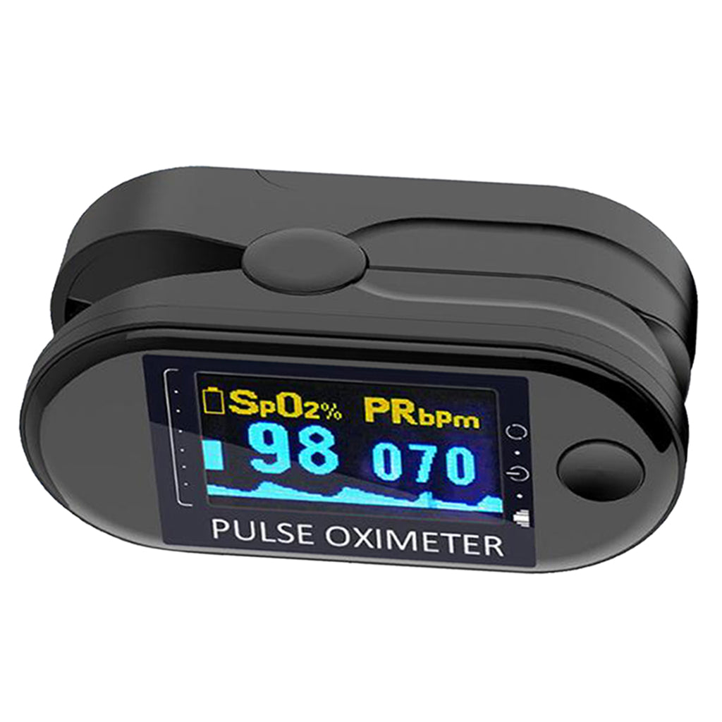 Fingertip Pulse Oximeter Blood Oxygen Sensor SpO2 Monitor Heart Rate Black