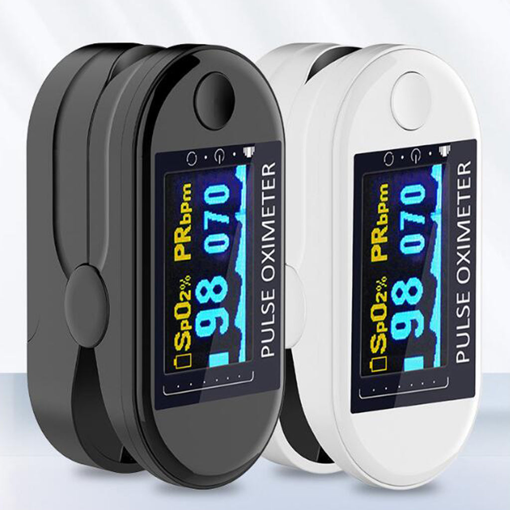 Fingertip Pulse Oximeter Blood Oxygen Sensor SpO2 Monitor Heart Rate Black