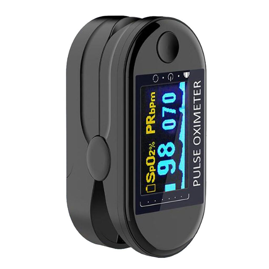 Fingertip Pulse Oximeter Blood Oxygen Sensor SpO2 Monitor Heart Rate Black