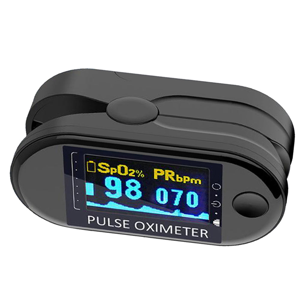 Fingertip Pulse Oximeter Blood Oxygen Sensor SpO2 Monitor Heart Rate Black