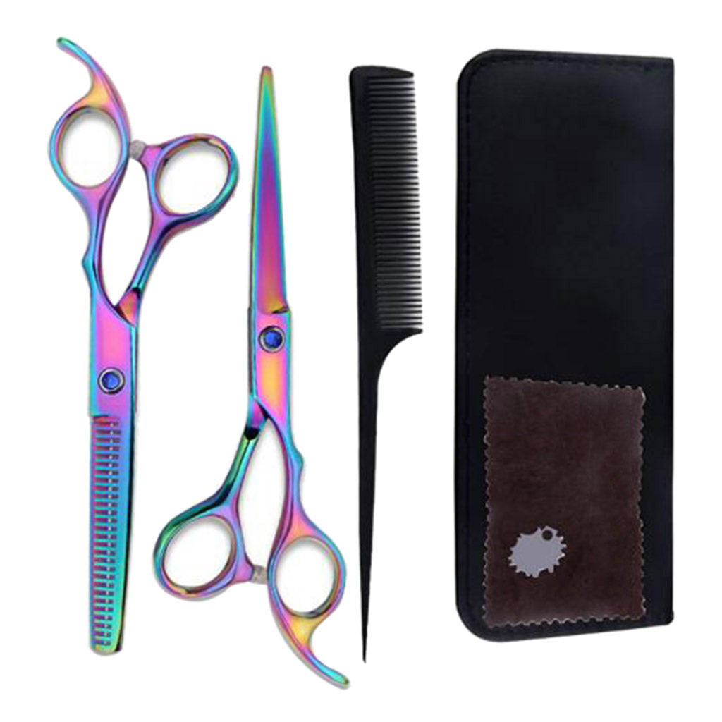 6pcs/set Hairdressing Barber Scissors Hair Cutting Salon Shears Set