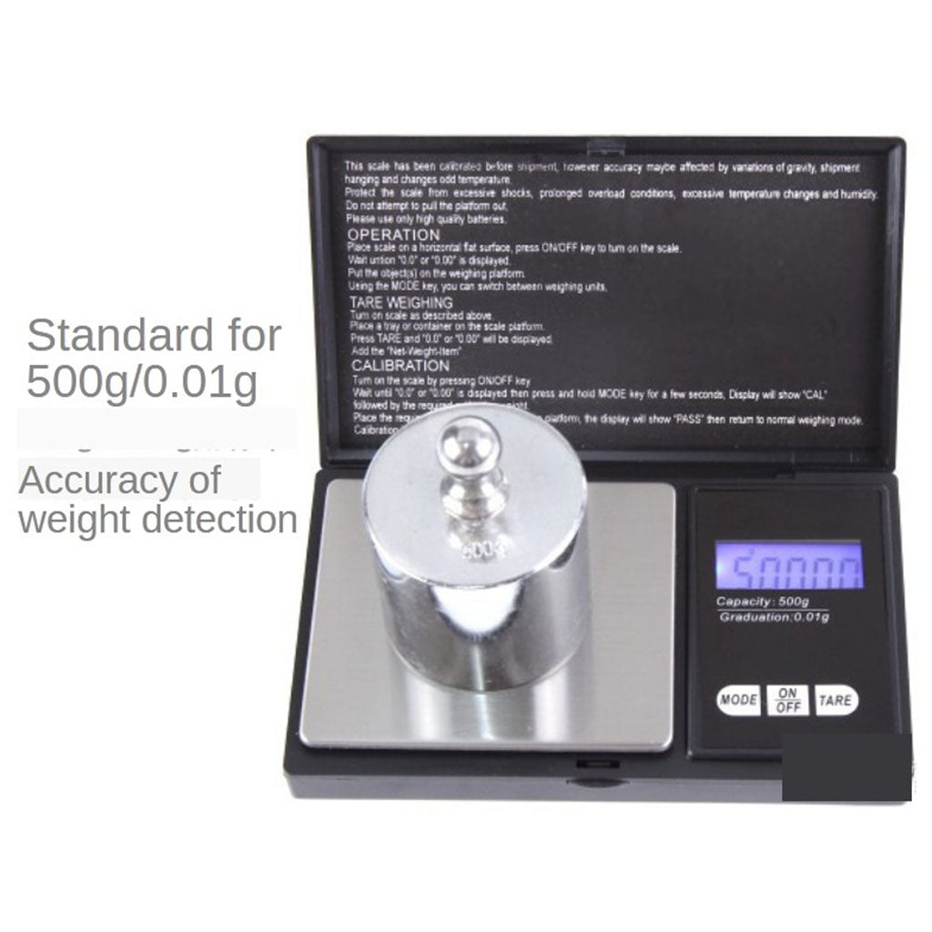 Digital Scale Electronic Jewelry Pocket Gram Gold Silver Coin Precise 500g