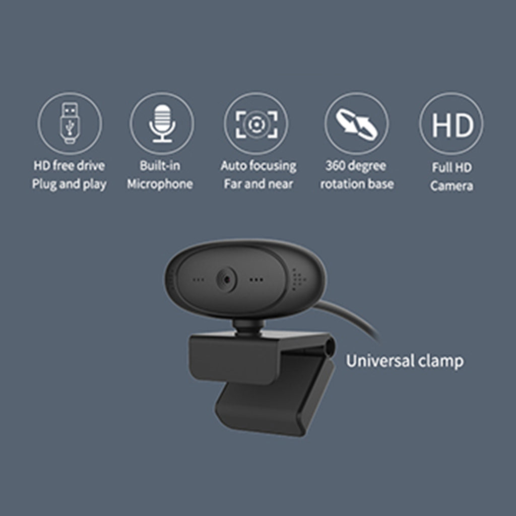 USB 2.0 HD Camera Webcam with Microphone for Computer PC Laptop Desktop