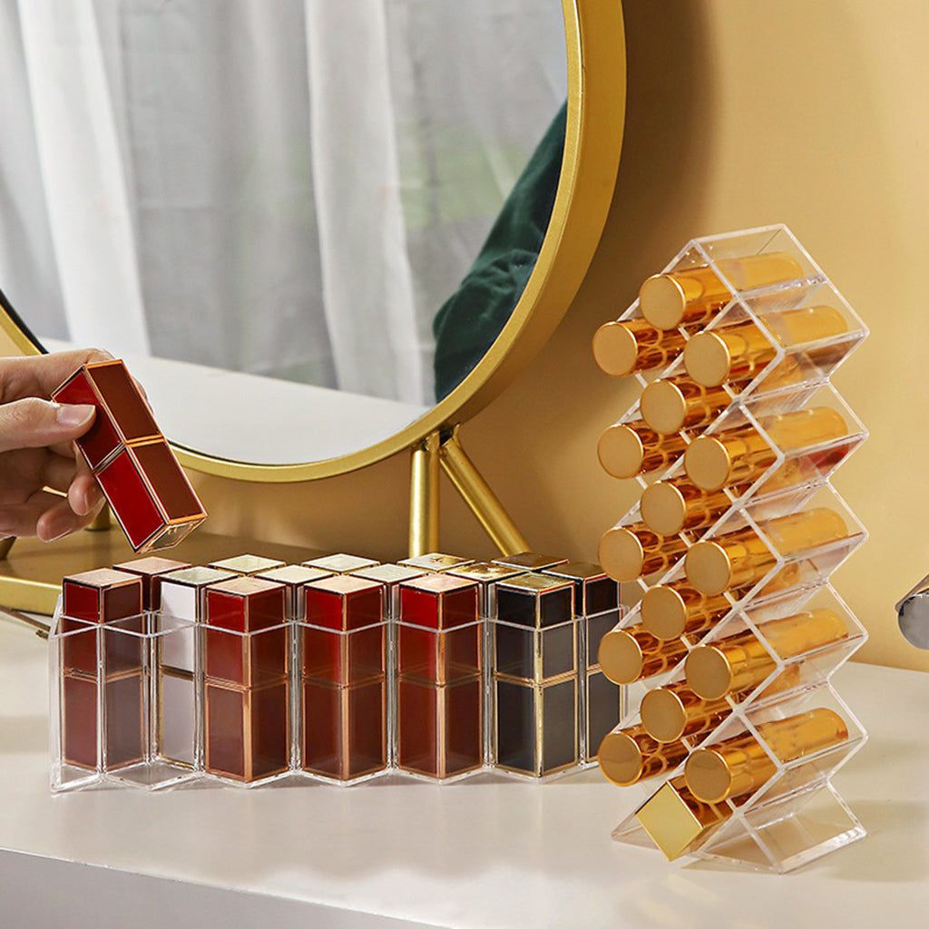 16 Grid Acrylic Multi-cell Transparent Lipstick Rack Storage Box