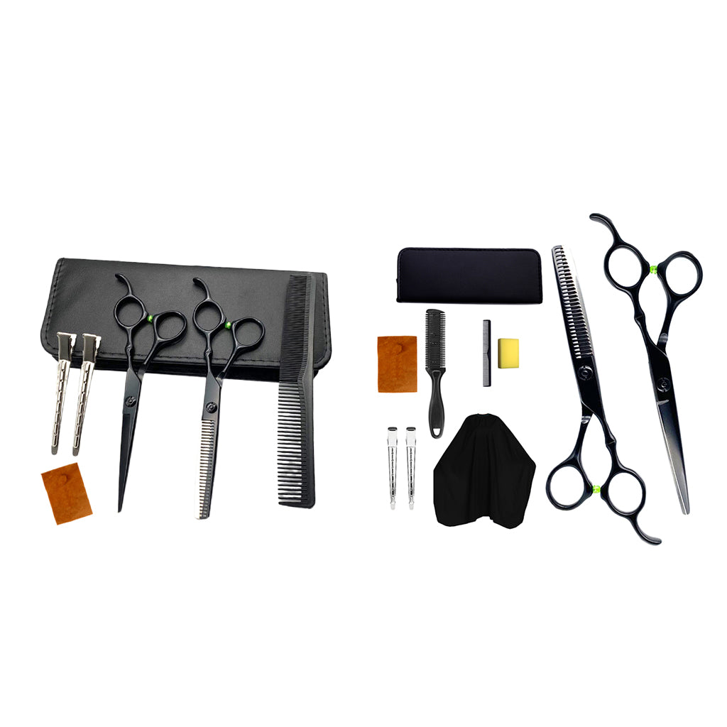 6.0" Hairdressing Scissors Hair Cutting Salon Thinning Equipment 10 Sets