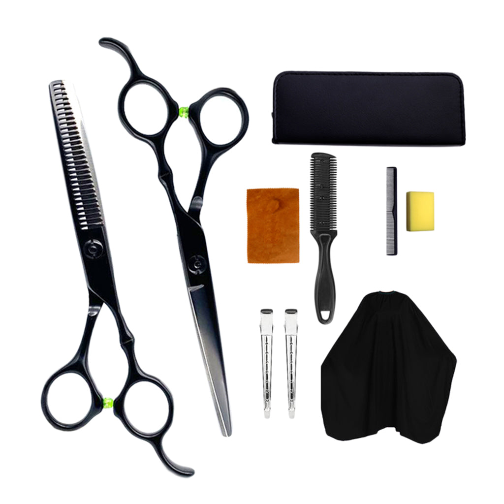 6.0" Hairdressing Scissors Hair Cutting Salon Thinning Equipment 10 Sets