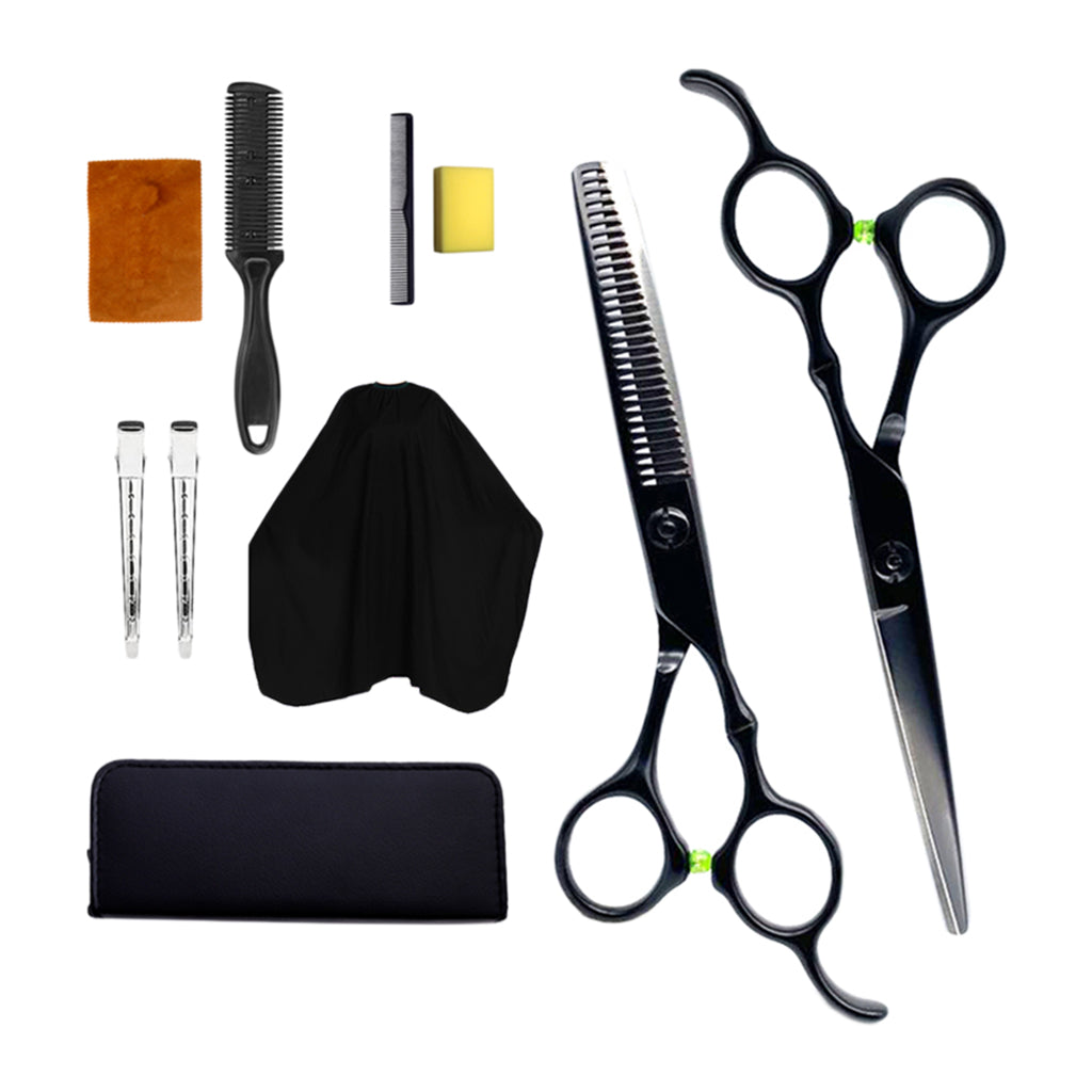 6.0" Hairdressing Scissors Hair Cutting Salon Thinning Equipment 10 Sets