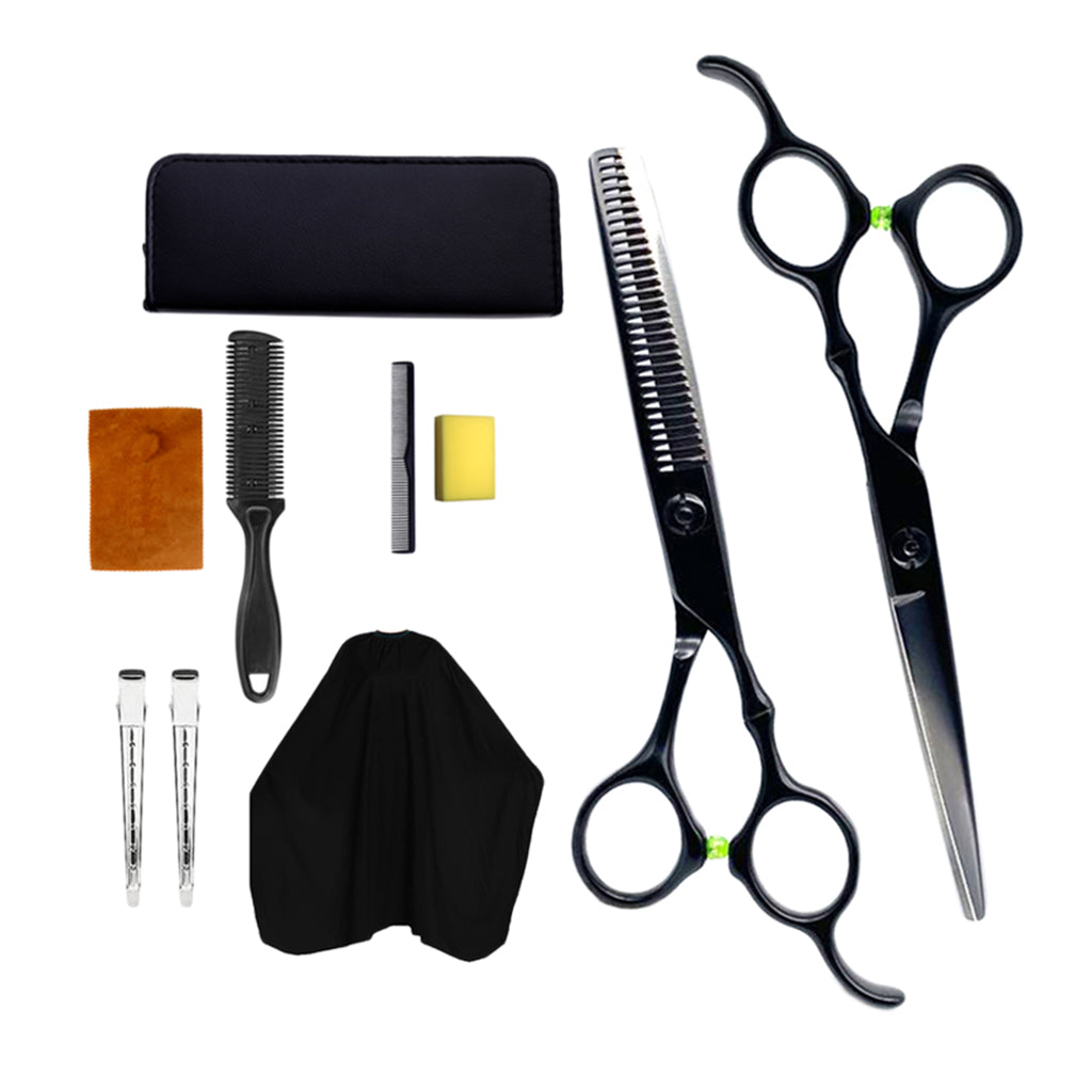 6.0" Hairdressing Scissors Hair Cutting Salon Thinning Equipment 10 Sets