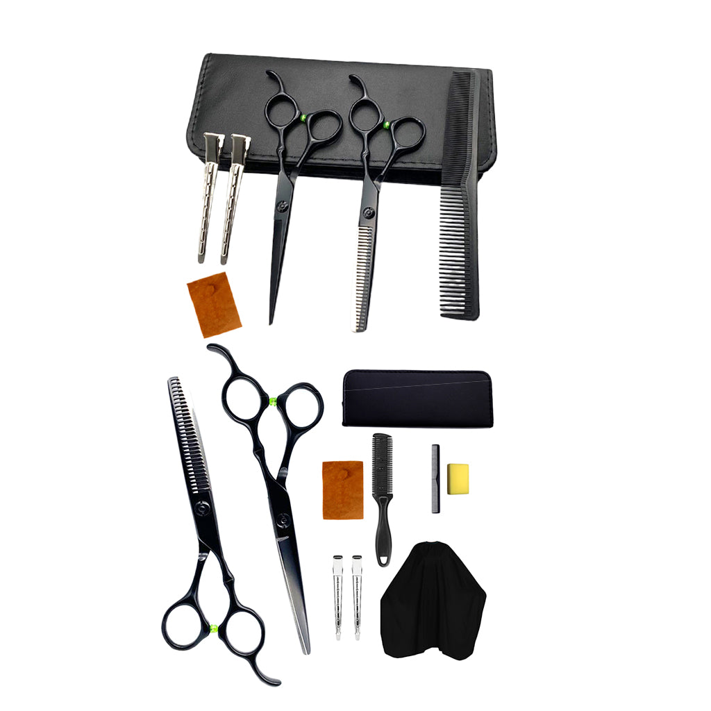 6.0" Hairdressing Scissors Hair Cutting Salon Thinning Equipment 10 Sets