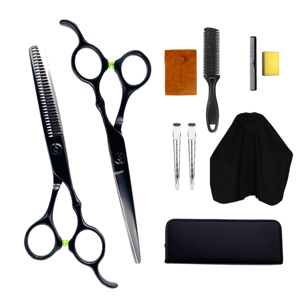 6.0" Hairdressing Scissors Hair Cutting Salon Thinning Equipment 10 Sets