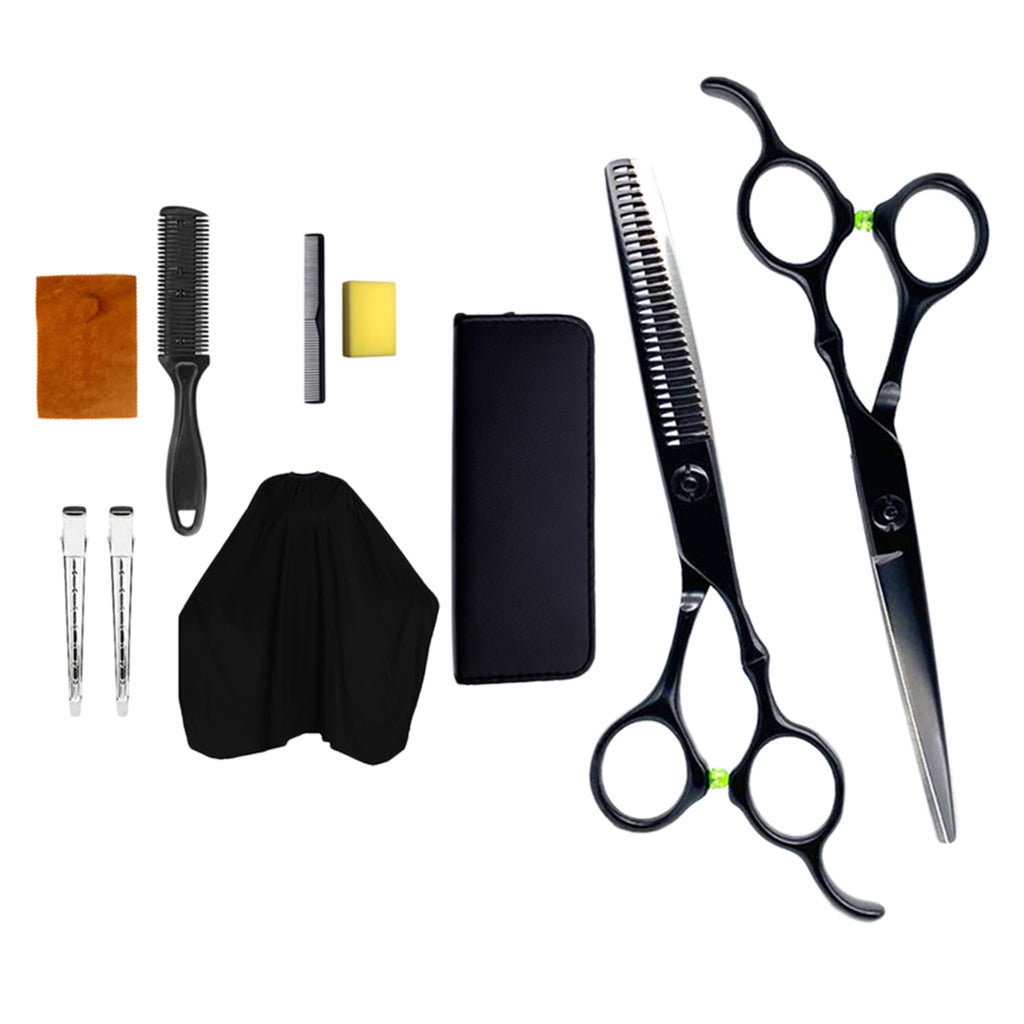 6.0" Hairdressing Scissors Hair Cutting Salon Thinning Equipment 10 Sets