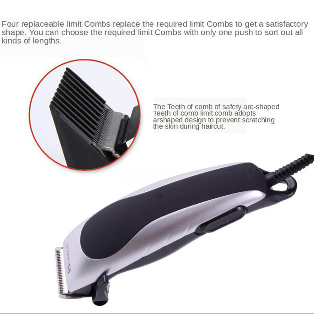 Electric Hair Clippers Kit for Men with 4 Length Setting Black