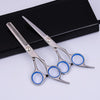 Hairdressing Scissors Thinning Hair Cutting Shears Comb Clamp Set +Case Blue