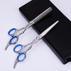 Hairdressing Scissors Thinning Hair Cutting Shears Comb Clamp Set +Case Blue