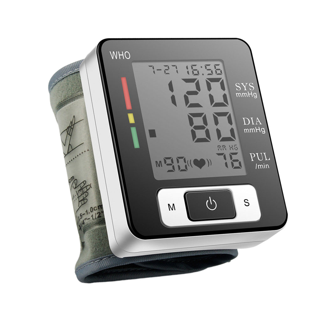 Smart Wrist Blood Pressure Cuff Monitor with Wristband for Health Monitoring